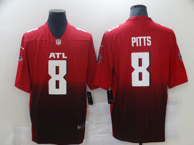 Men Atlanta Falcons #8 Pitts Red Nike Vapor Untouchable Limited 2021 NFL Jersey